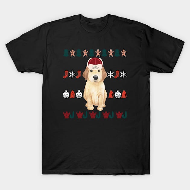 Golden Retriever Christmas T-Shirt by SHB-art